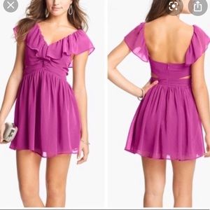 Pink cutout keepsake the label anthro dress